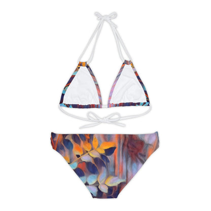 "Leafy Lattice" Strappy Bikini | Art Brooke Lumbus