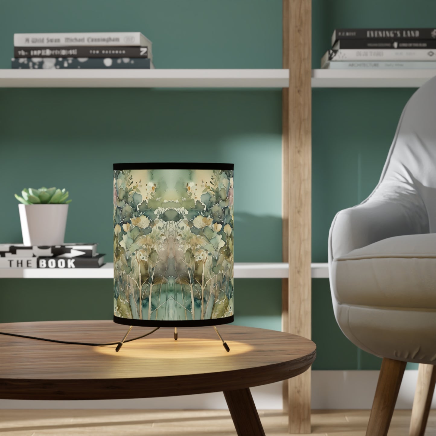 "Flora Dance" Tripod Lamp | Art by Brooke Lumbus