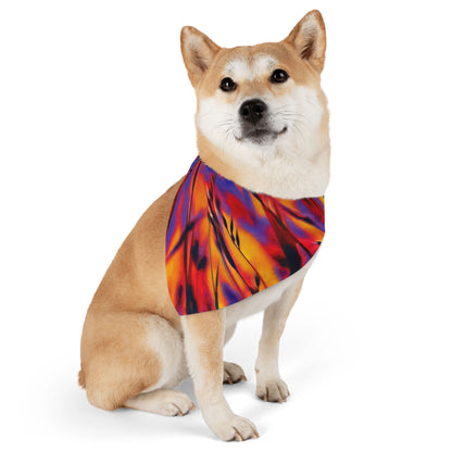 "Fire Dance" Pet Bandana Collar | Art by Brooke Lumbus