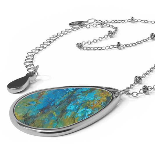 "Rhythmic Reverie" Oval Necklace | Art by Penny May Hineline