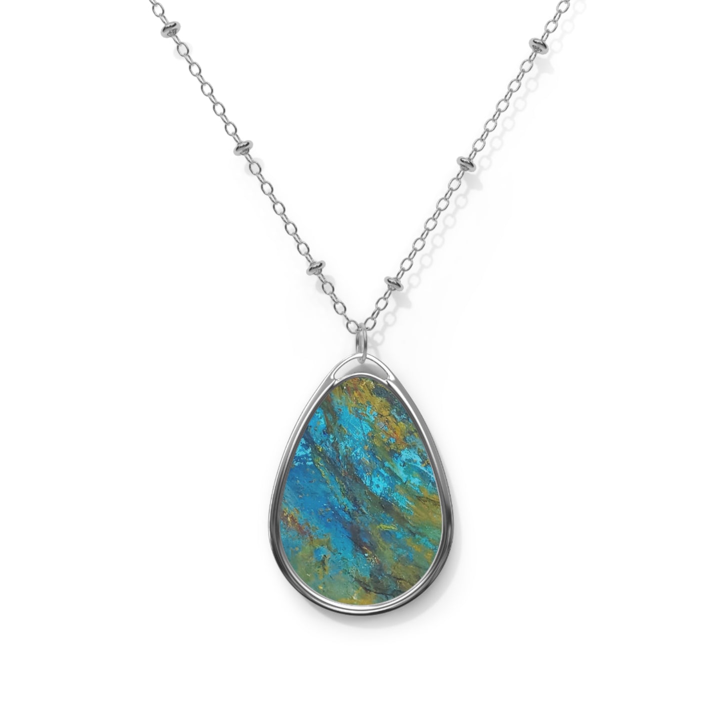 "Rhythmic Reverie" Oval Necklace | Art by Penny May Hineline