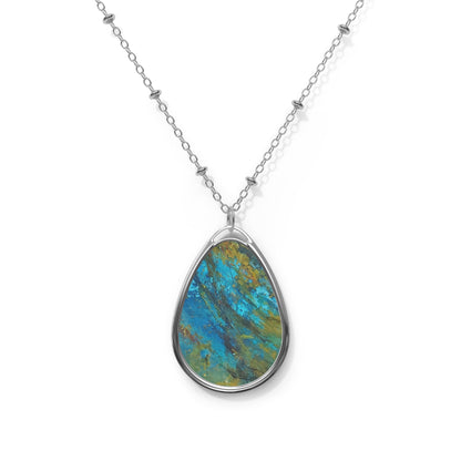 "Rhythmic Reverie" Oval Necklace | Art by Penny May Hineline