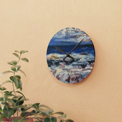 "Spindrift" Acrylic Wall Clock | Art by Penny May Hineline