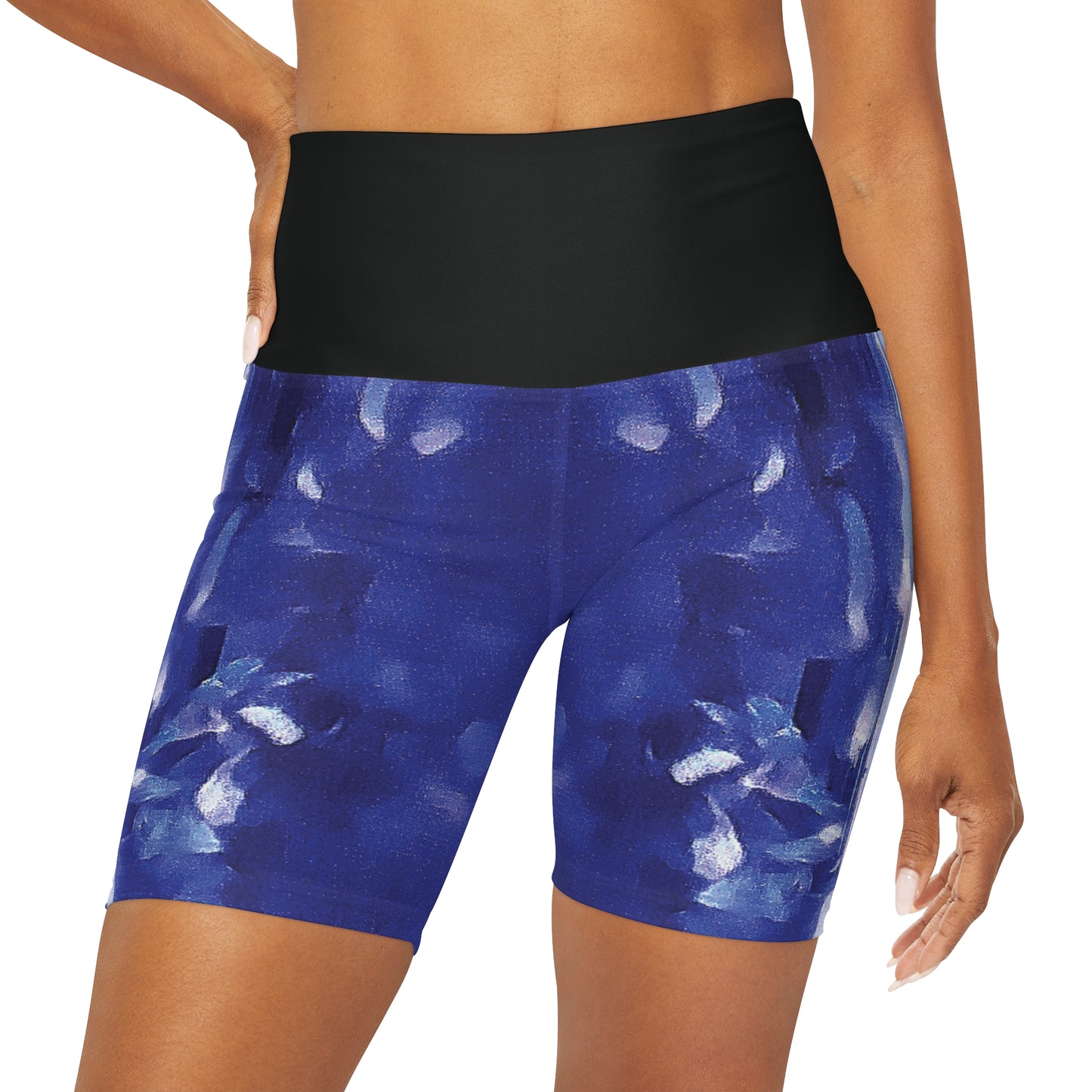 "Bubbles" High Waisted Yoga Shorts | Art by Alexandra May