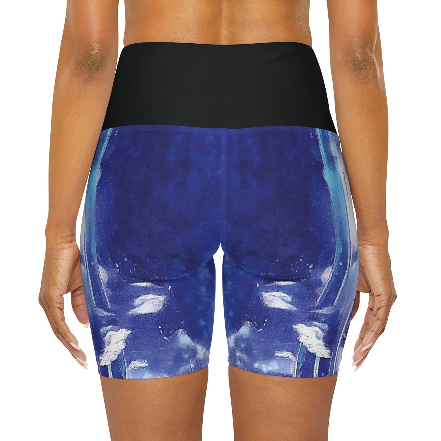 "Bubbles" High Waisted Yoga Shorts | Art by Alexandra May